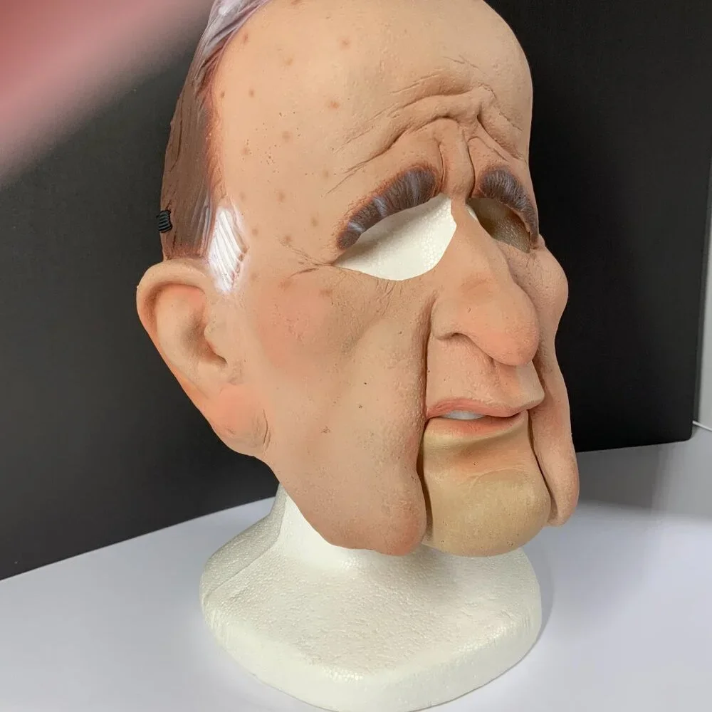 ONLY ONE- 2 Piece George H. W. Bush Halloween President Mask 1991 Masquerade